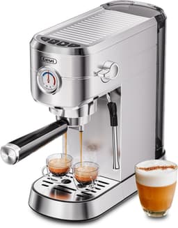 Gevi Commercial 20 Bar Espresso Maker in stainless steel