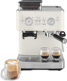 KitchenAid KES6551 Semi-Automatic Espresso Machine in Porcelain White