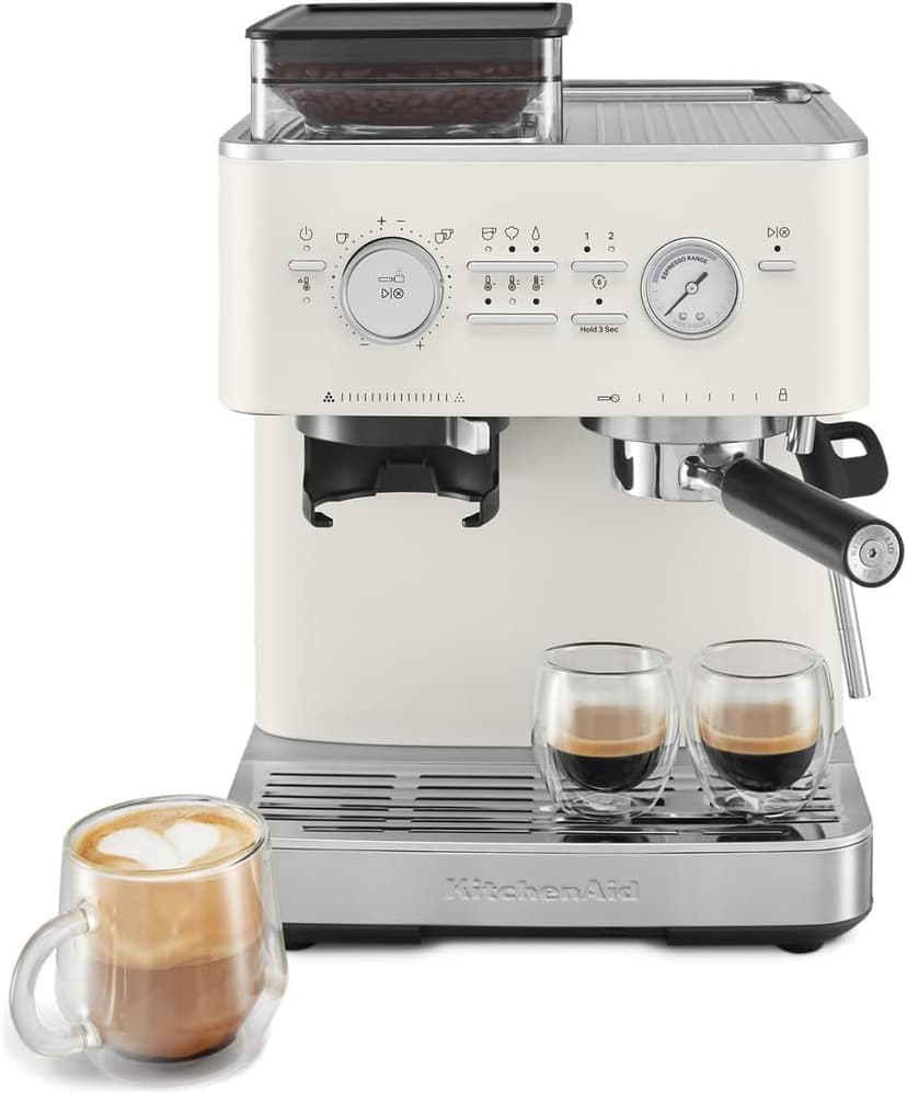 KitchenAid KES6551 Semi-Automatic Espresso Machine in Porcelain White product photo